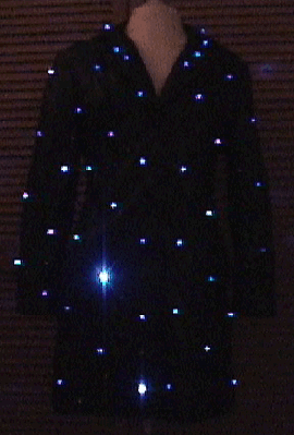 coat trench leather leds led enlighted close flashing random length trenchcoat fast three