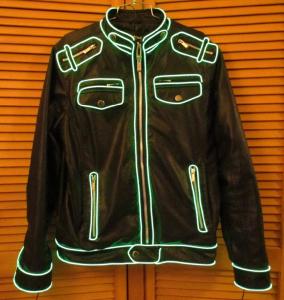 Jacket with Green EL Trim