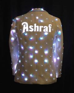 White Suit Jacket with 300 RGB LEDs