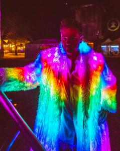 Psychedelic LED Fur Coat