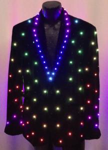 Velvet Suit Jacket with RGB LEDs