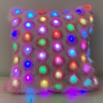 Pink Polka Dot LED Pillow